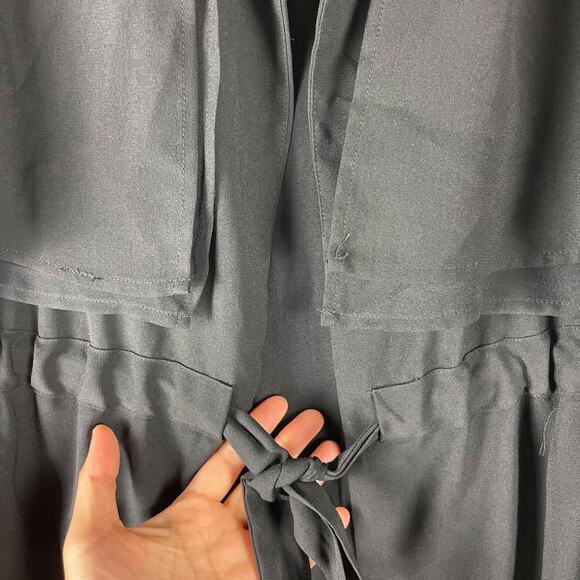 Anthropologie Cartonnier River Road Vest Womens Small Black Coastal Lagenlook - Picture 7 of 11